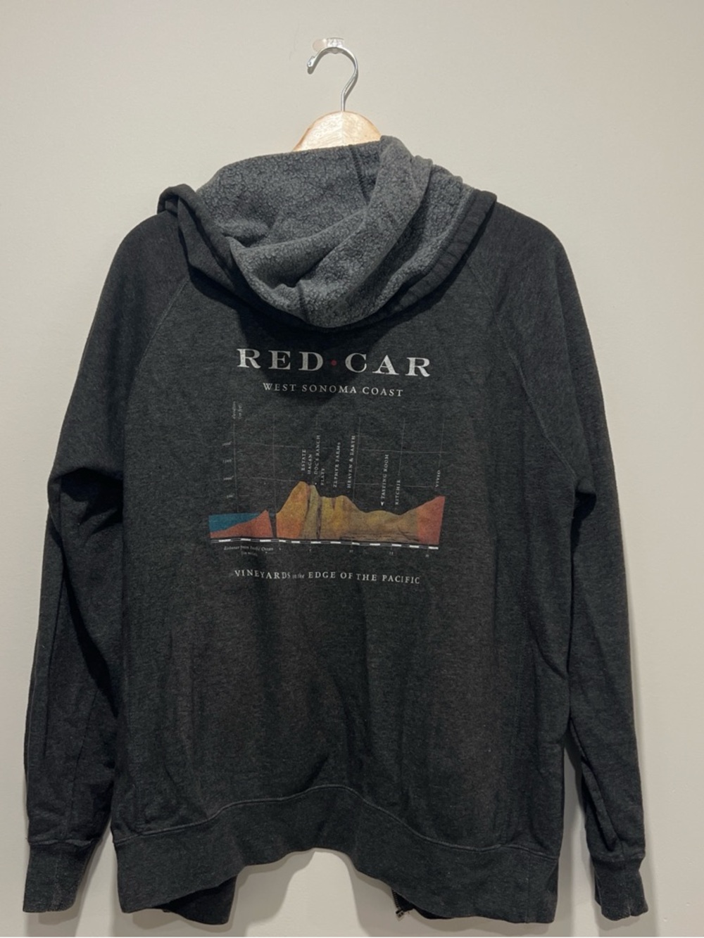 RED CAR West Sonoma Coast Charcoal Graphic Hoodie